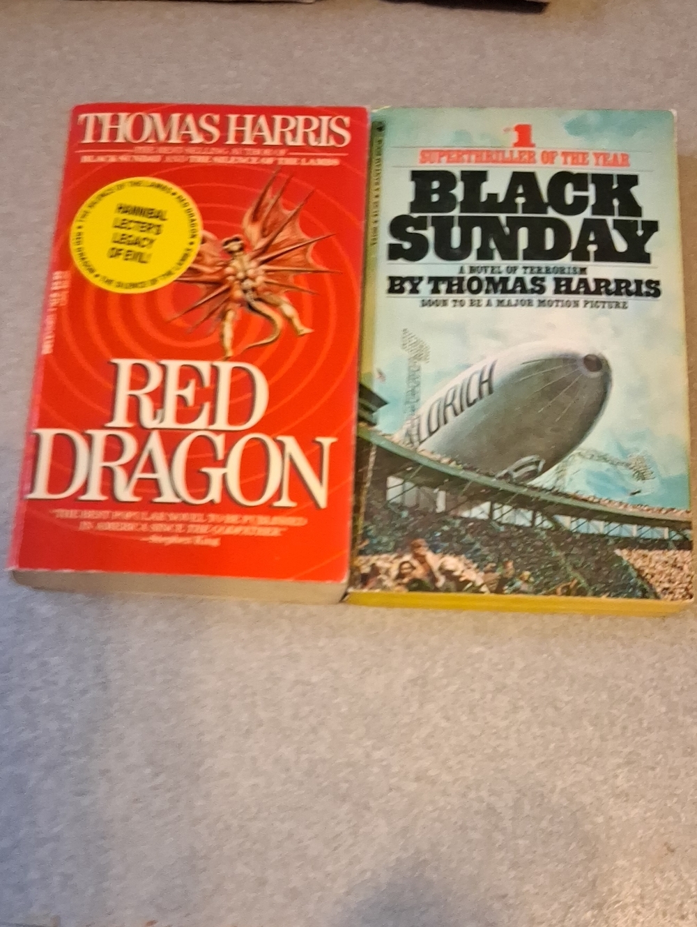2 Paperback books by Thomas Harris